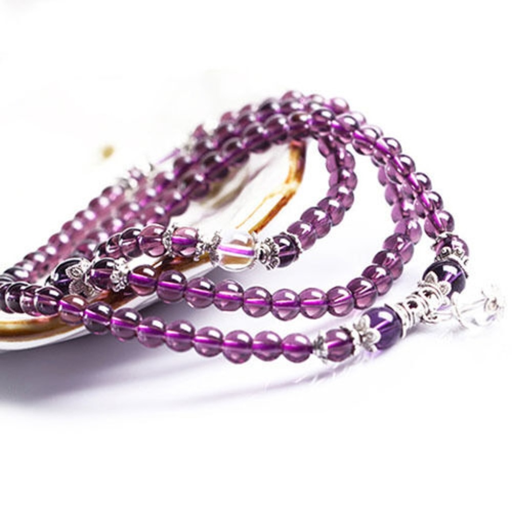 Amethyst Bead Bracelet or Necklace NWT- - Picture 2 of 3